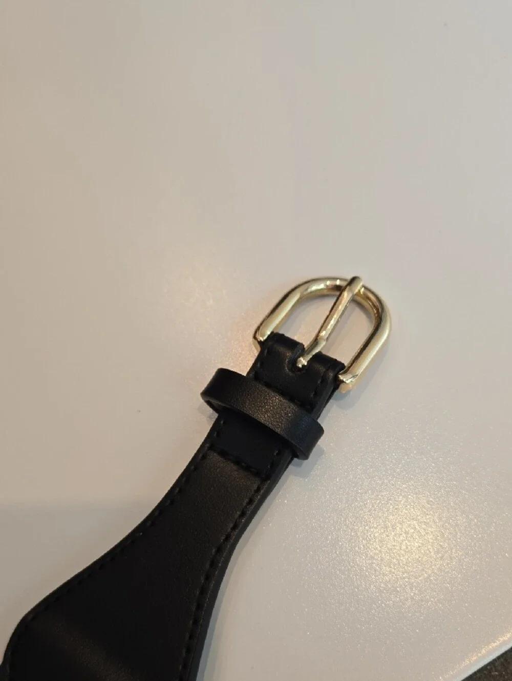 Kate Spade Pearl Studded Black Leather Belt